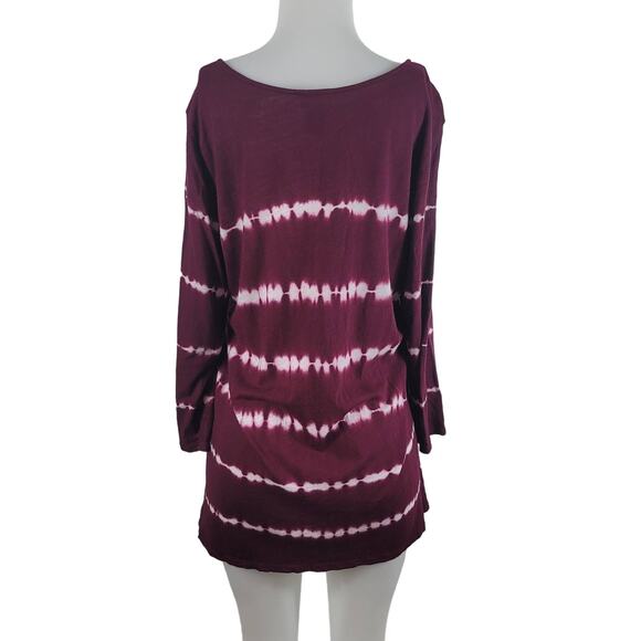 Torrid Magenta Tie Dye Criss Cross Lightweight Summer Fall Spring Front Top 2/2x - Picture 2 of 4